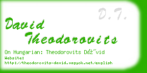 david theodorovits business card